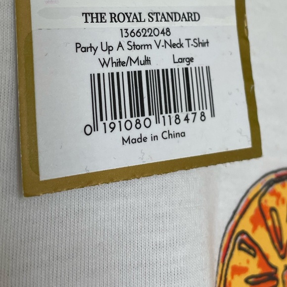 Party Up A Storm Graphic Tee White Red Vacation Drinking Party Shirt - Picture 8 of 8